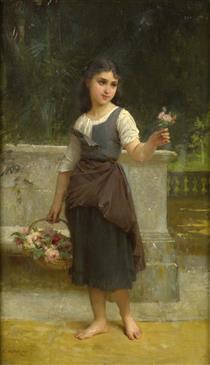The flower girl - Émile Munier