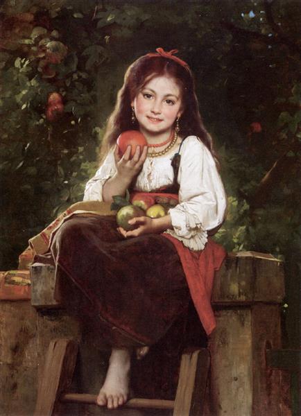 The apple picker, 1879 - Léon Bazile Perrault