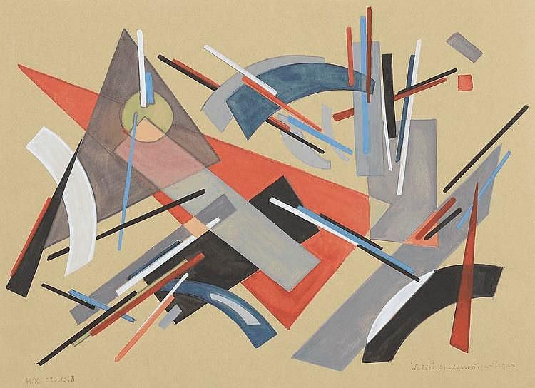 Composition abstraite, 1968 - Nadia Khodossiévitch-Léger