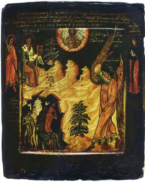 Archangel Michael, slaying the Shakers, c.1650 - Orthodox Icons