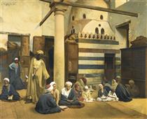 In the Madrasa - Ludwig Deutsch