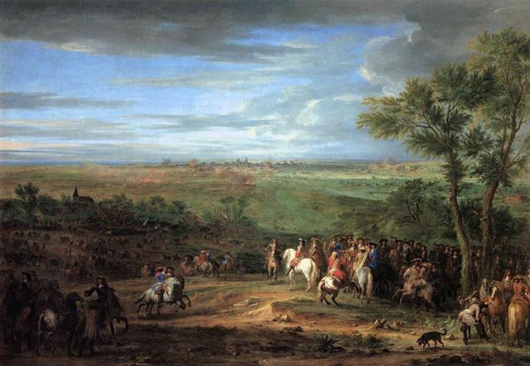 Arrival of Louis xiv at the camp in front of maaastricht, c.1680 - Adam François van der Meulen
