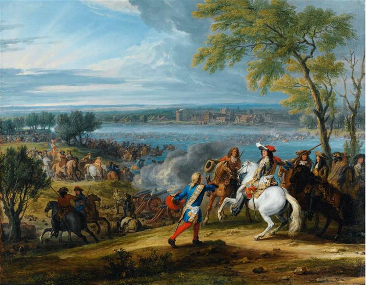Louis Xiv, King of France, Crosses the Rhine at Lobith on 12 June 1672, 1680 - Adam François van der Meulen