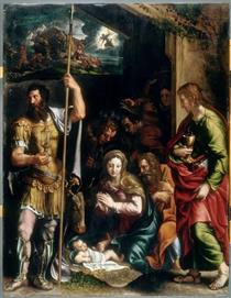 The Adoration of the Shepherds - Джулио Романо
