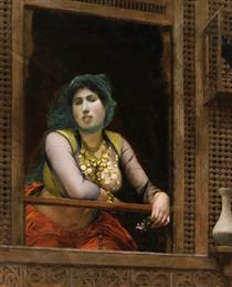 Woman at a Balcony - Жан-Леон Жером