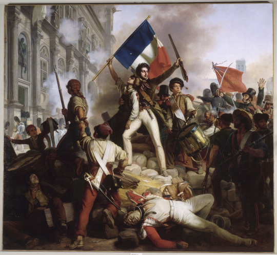 The fight in front of the Town Hall, July 28, 1830 - Jean Victor Schnetz