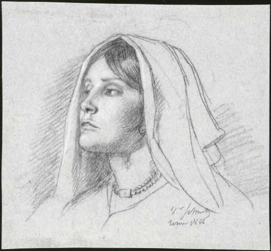 Roman peasant head, 1866 - Жан-Виктор Шнетц