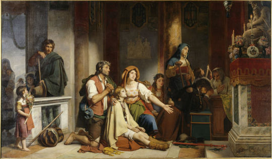 The Vow to the Virgin Mary, 1831 - Жан-Виктор Шнетц