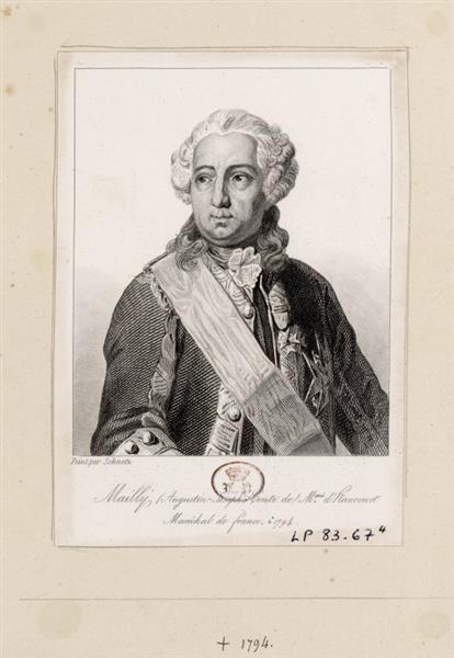 Augustin-Joseph Comte de Mailly (1712-1794), Marquis d'Haucourt, Marshal of France - Jean Victor Schnetz