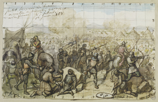 Study for "The Battle of Ascalon", c.1842 - Жан-Виктор Шнетц