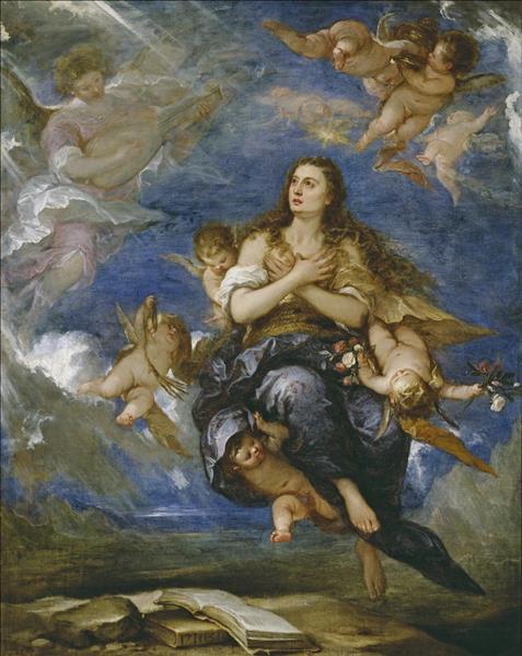 Assumption of Mary Magdalene, c.1672 - José Antolínez