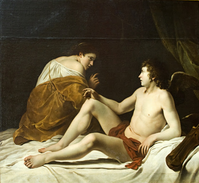 Cupid and Psyche, 1630 - Орацио Джентилески