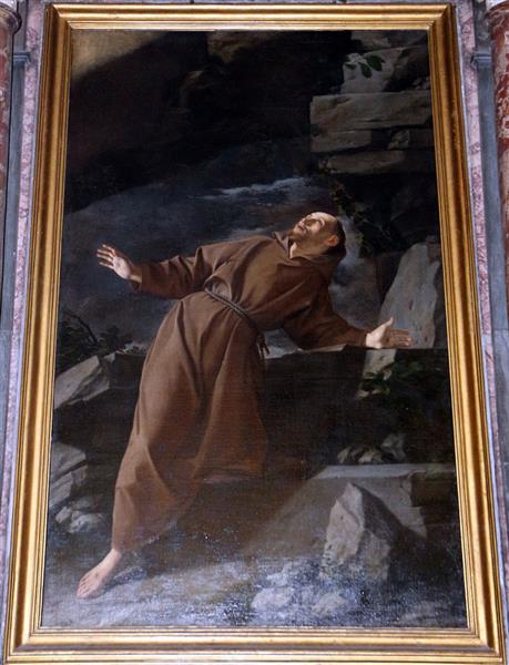 St. Francis Receiving the Stigmata, 1620 - Орацио Джентилески
