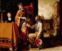 King David Handing the Letter to Uriah - 彼得·拉斯特曼