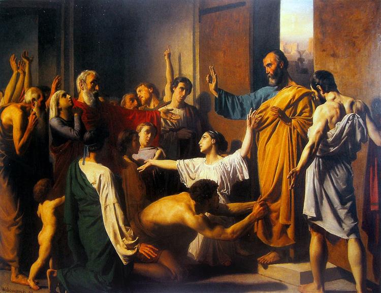 St. Peter, after his delivery from prison by the angel, 1848 - 布格羅