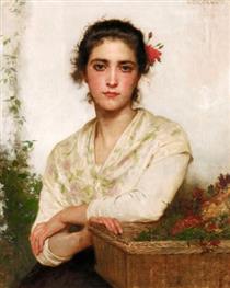 The Flower Seller - William Adolphe Bouguereau