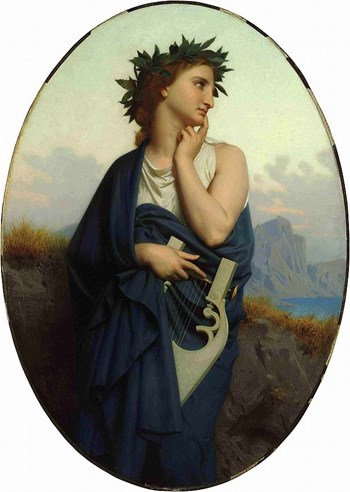 The muse, 1861 - Вильям Адольф Бугро