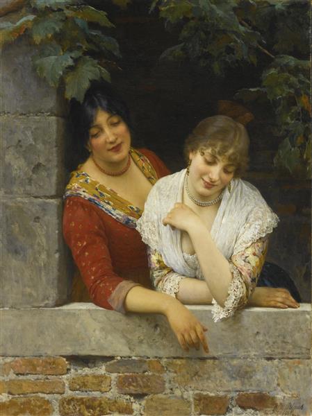 Venetians at the Balcony, 1881 - Eugene de Blaas