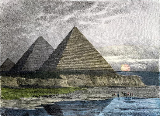 Pyramids of Giza, 1886 - Ferdinand Knab