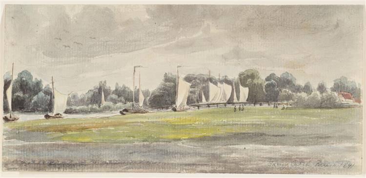 A Sailing Regatta near Berlin, 1841 - Franz Ludwig Catel