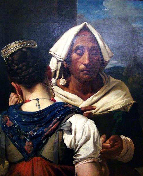 The fortune teller, c.1820 - Jean Victor Schnetz