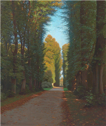 Landscape with an avenue - Ludvig Kabell