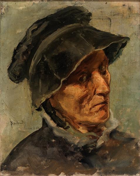 Head of an old woman, 1884 - Salvador Sánchez Barbudo