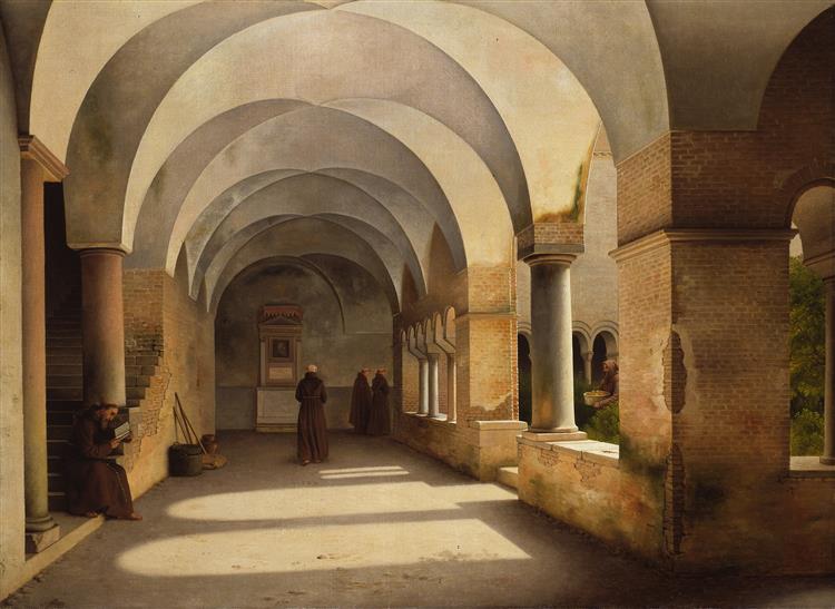 The Cloisters, San Lorenzo Fuori Le Mura, 1824 - Кристофер Вильхельм Эккерсберг