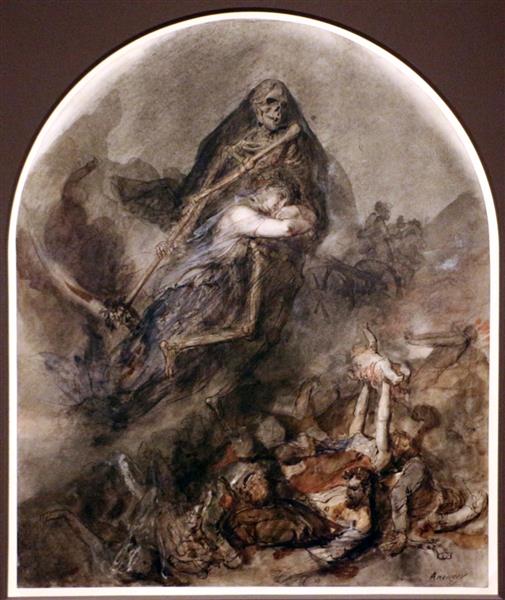 Allegory of death, 1860 - Клеман-Огюст Андриё
