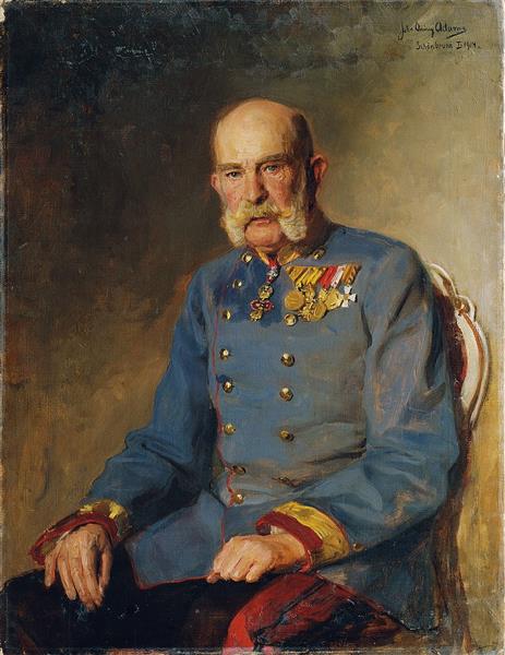 Emperor Franz Joseph I in the service uniform of an Austrian field marshal, 1914 - John Quincy Adams