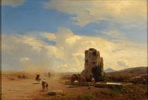 Landscape of the Roman Campagna - Albert Flamm
