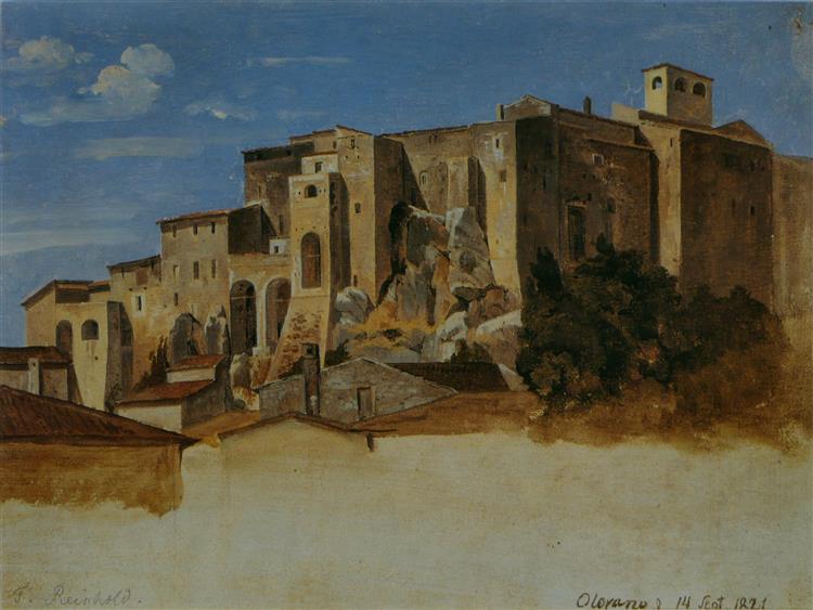Group of houses in Olevano, 1821 - Heinrich Reinhold