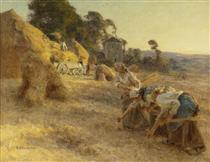 Scenes from harvest - Léon-Augustin Lhermitte