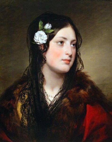 Portrait of Elise Kreuzberger, 1837 - Фрідріх фон Амерлінг