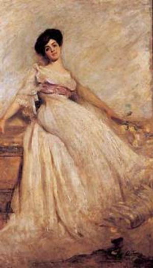 Portrait of Ellade Crespi Colombo, c.1900 - Cesare Tallone