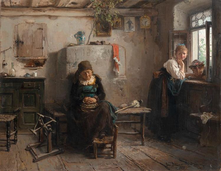 Courtship, 1879 - Girolamo Induno