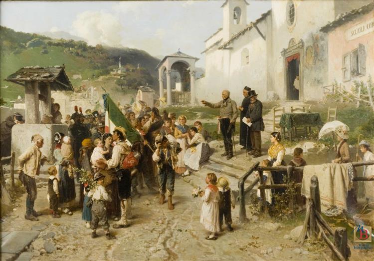 The Departure Of The Conscripts In 1866, 1881 - Gerolamo Induno