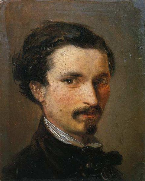 Self-portrait, c.1860 - 1861 - Silvestro Lega