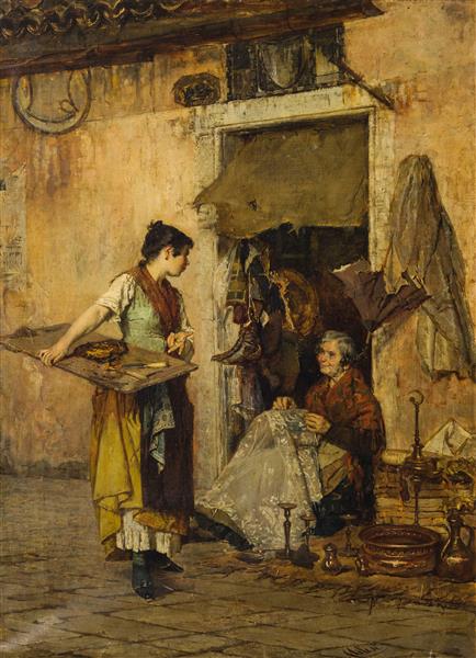 The Pumpkin Vendor, c.1878 - c.1880 - Alessandro Milesi