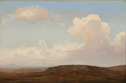 View of the Roman Campagna (preparatory study for To Munke, Aften) - Карл Блох