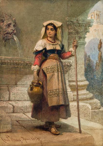Young woman from Rome, 1855 - Карл Хаг