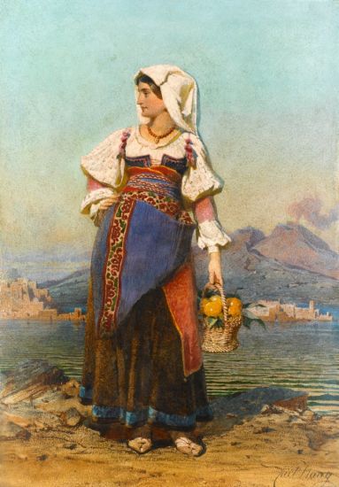 A woman of Procida (January 22nd, 1853), 1853 - Карл Хаг