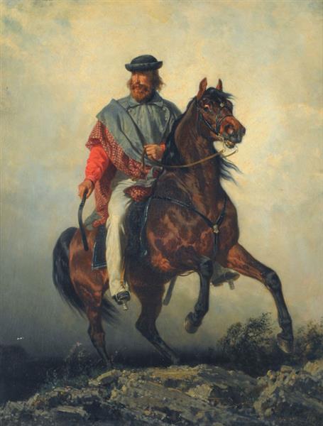 Garibaldi on horseback, 1860 - Filippo Palizzi