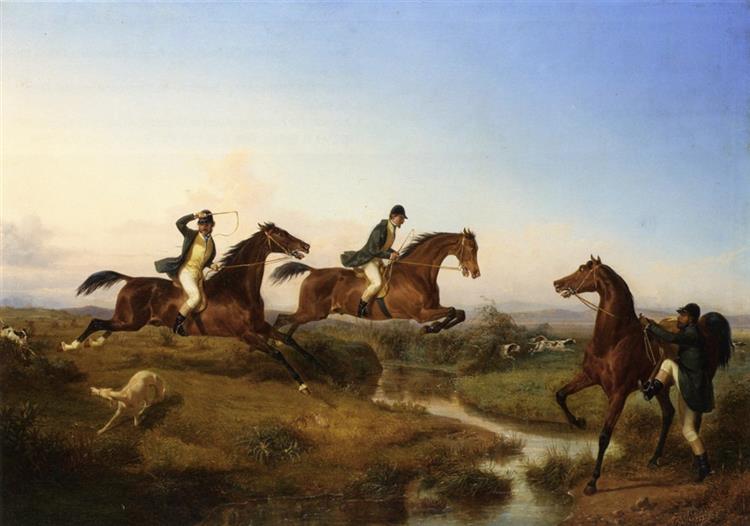 Hunting in the Neopolitan Countryside, 1847 - Філіппо Паліцці
