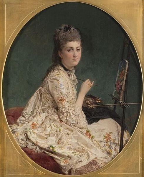 The female painter, 1873 - Джироламо Индуно