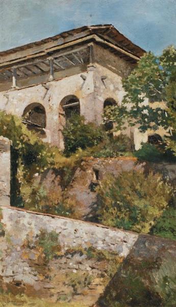 Landscape with keep, 1886 - Michele Cammarano