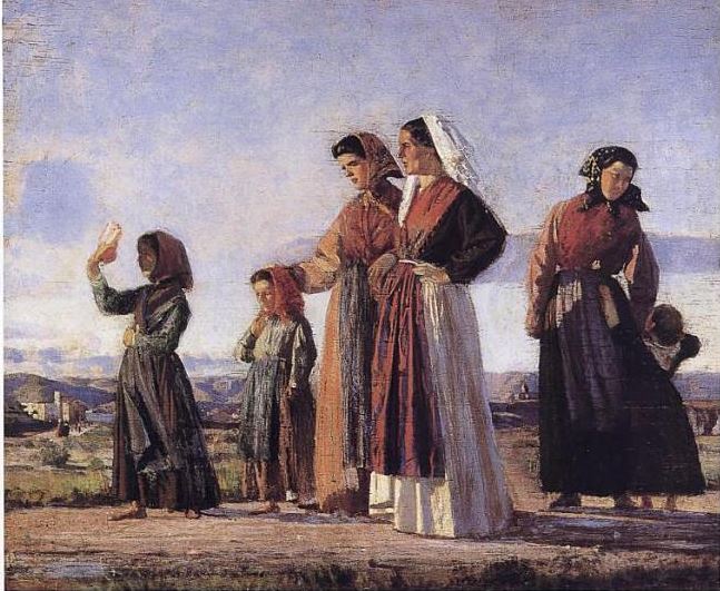On the way to the church, 1870 - c.1875 - Cristiano Banti