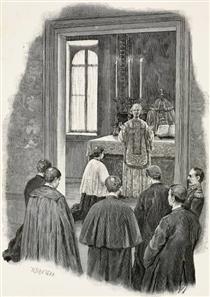 Pope Leo XIII celebrating mass - Enrico Nardi