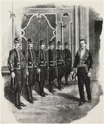 Swiss Guards standing at attention - Enrico Nardi