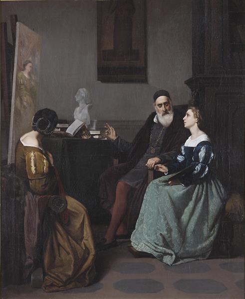 Titian and Irene of Spilimbergo - Silvestro Lega